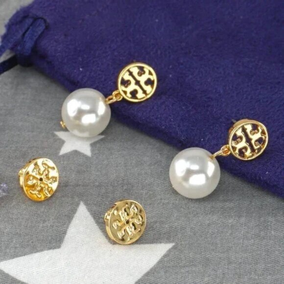 Tory Burch Miller Pearl Drop Earrings in Gold (Brand New with Dust Bag) - Picture 5 of 5